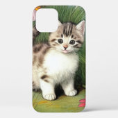  katafbeelding met rode bloemen Case-Mate iPhone case (Achterkant)