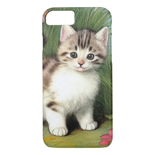  katafbeelding met rode bloemen Case-Mate iPhone case (Achterkant)