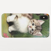 katafbeelding met rode bloemen Case-Mate iPhone case (Achterkant (horizontaal))