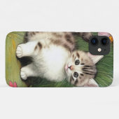 katafbeelding met rode bloemen Case-Mate iPhone case (Achterkant (horizontaal))