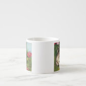  katafbeelding met rode bloemen espresso kop (Voorkant)