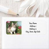 katafbeelding met rode bloemen etiket (Insitu)