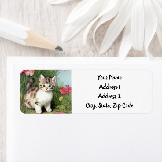  katafbeelding met rode bloemen etiket (Insitu)