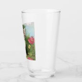 katafbeelding met rode bloemen glas (Links)