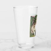 katafbeelding met rode bloemen glas (Rechts)