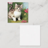  katafbeelding met rode bloemen informatiekaartje (Voorkant / Achterkant)