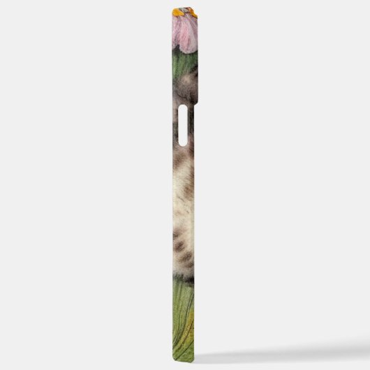 katafbeelding met rode bloemen iPhone hoesje (Rechterkant)