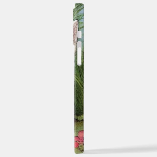  katafbeelding met rode bloemen iPhone hoesje (Linkerkant)