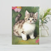  katafbeelding met rode bloemen kaart (Staand voorkant)