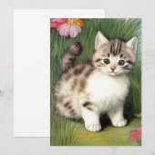  katafbeelding met rode bloemen kaart (Voorkant / Achterkant)