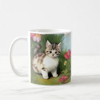 katafbeelding met rode bloemen koffiemok