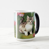 katafbeelding met rode bloemen magische mok (Voorkant rechts)