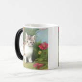 katafbeelding met rode bloemen magische mok (Voorkant links)