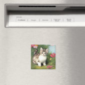  katafbeelding met rode bloemen magneet (Insitu (Vaatwasser))