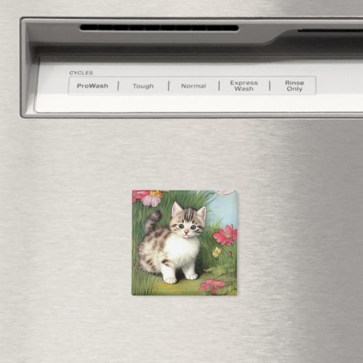 katafbeelding met rode bloemen magneet (Insitu (Vaatwasser))