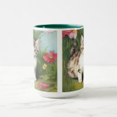 katafbeelding met rode bloemen mok (Midden)