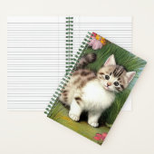 katafbeelding met rode bloemen notitieboek (Binnen)