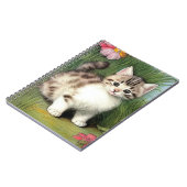  katafbeelding met rode bloemen notitieboek (Linkerzijde)