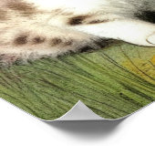  katafbeelding met rode bloemen poster (Hoek)