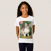 katafbeelding met rode bloemen t-shirt (Voorkant volledig)