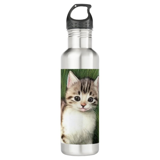  katafbeelding met rode bloemen waterfles  (Voorkant)