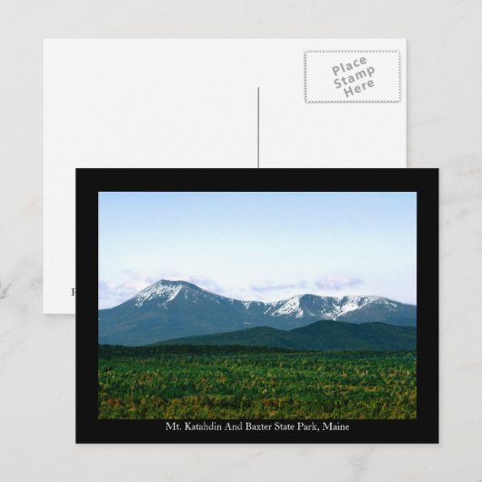 Katahdin Maine Briefkaart (Voorkant / Achterkant)