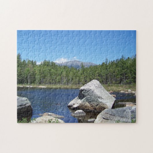 Katahdin op de rotsen legpuzzel (Horizontaal)