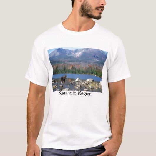 Katahdin Region Maine Moose T-shirt (Voorkant)