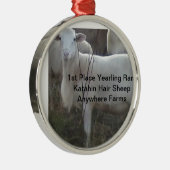 Katahin Hair Sheep Metalen Ornament (Rechts)