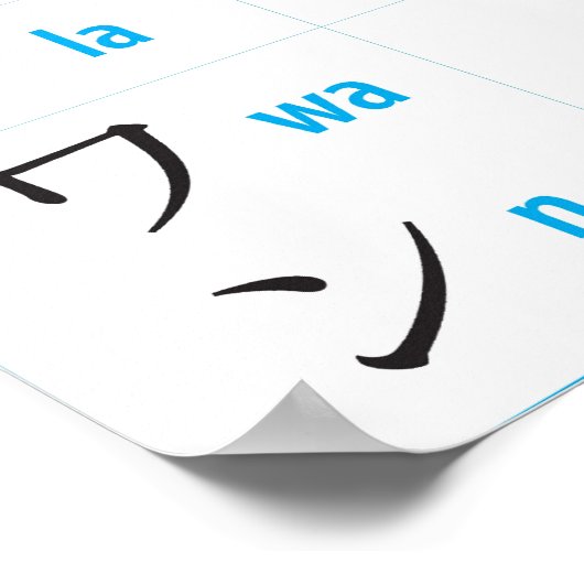 Katakana カ タ カ 表 poster (Hoek)