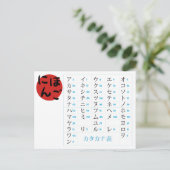 Katakana Chart Briefkaart (Staand voorkant)
