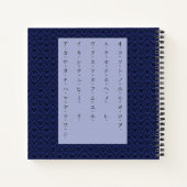 Katakana & Goldfish Aangepaste Japanse student Notitieboek (Achterkant)
