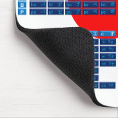 Katakana Japans alfabet Mousepad (vlag/blauw) Muismat (Hoek)