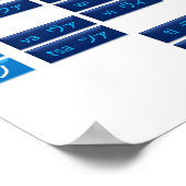 Katakana Japans alfabet Poster (vlag/blauw) (Hoek)