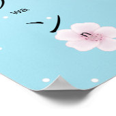 Katakana met Romaji Japans Sakura bloesems Poster (Hoek)