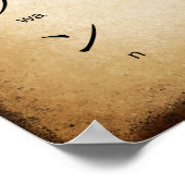 Katakana met Romaji Japanse Antiek stijl Poster (Hoek)