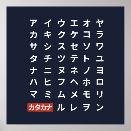 Katakana Poster (Voorkant)