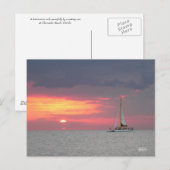 Katamaran Sunset Briefkaart (Voorkant / Achterkant)