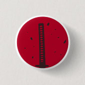 Katana Art Ronde Button 3,2 Cm (Voorkant)