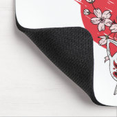 Katana cherry blossom fox mask muismat (Hoek)