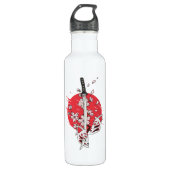 Katana cherry blossom fox mask waterfles (Voorkant)