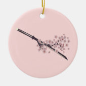 Katana met sakura-tak keramisch ornament (Voorkant)