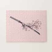Katana met sakura-tak legpuzzel (Horizontaal)