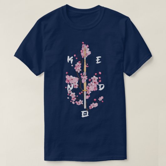 Katana Sakura Kendo Fighter Japans Samurai Marti T-shirt (Design voorkant)