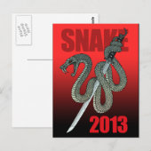 Katana snake 2013 A Briefkaart (Voorkant / Achterkant)