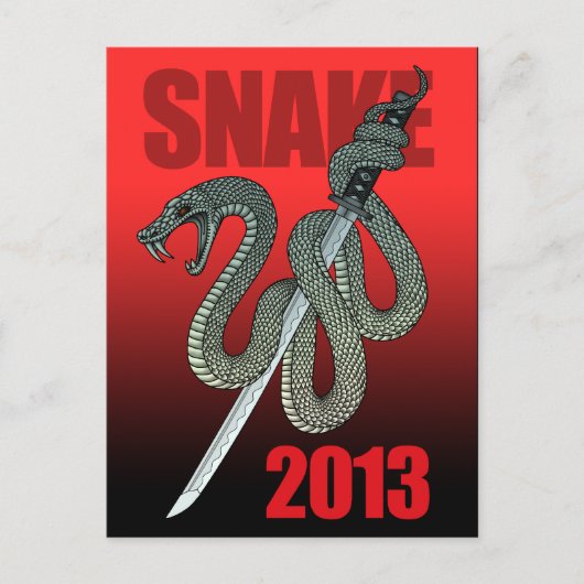 Katana snake 2013 A Briefkaart (Voorkant)