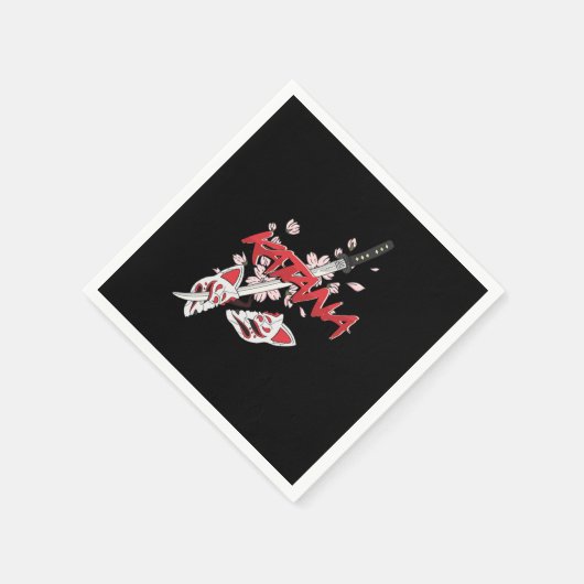Katana Sword Japan Ninja Japan Art Samurai Gift Servet (Hoek)