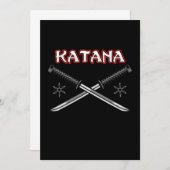 Katana Sword Ninja Japans Kunst Japan Samurai Gift Kaart (Voorkant / Achterkant)