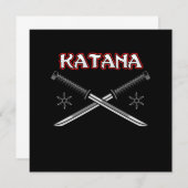 Katana Sword Ninja Japans Kunst Japan Samurai Gift Kaart (Voorkant / Achterkant)