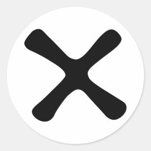 Katanga Cross Currency Symbool Geld Handa Congo Ronde Sticker